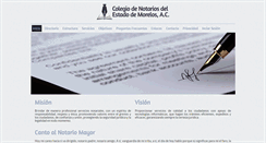 Desktop Screenshot of colegiodenotariosdemorelos.com